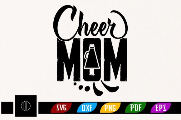 CHEER MOM SVG PNG Design: A Versatile Graphic for Crafts and Branding