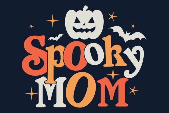 Halloween Spooky Mom SVG Design for Crafts and Graphics