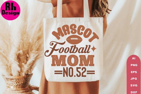 Mascot Football Mom Svg Png: A Vibrant Graphic Design Asset for Crafts and Creative Projects