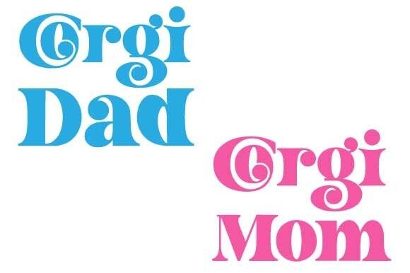 Retro Corgi Dad Mom Svg Bundle for Crafts and Graphics