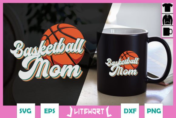 Retro Groovy Basketball Mom SVG: A Unique Graphic Design Asset for Crafts and Branding