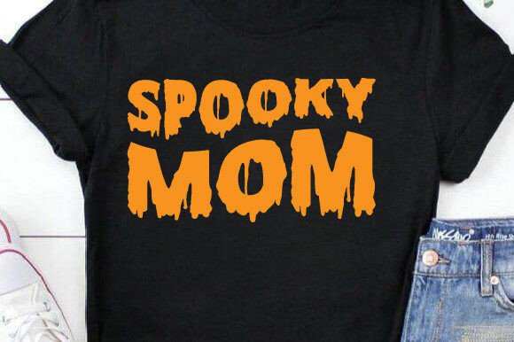 Retro Halloween Spooky Mom SVG T-shirt Graphics and Crafts