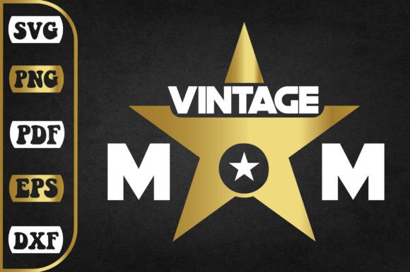 Vintage Mom SVG Design: A Timeless Graphic for Crafts & Commercial Projects